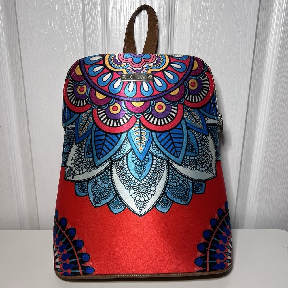 Chula‎ Backpack Red Mandala Pattern